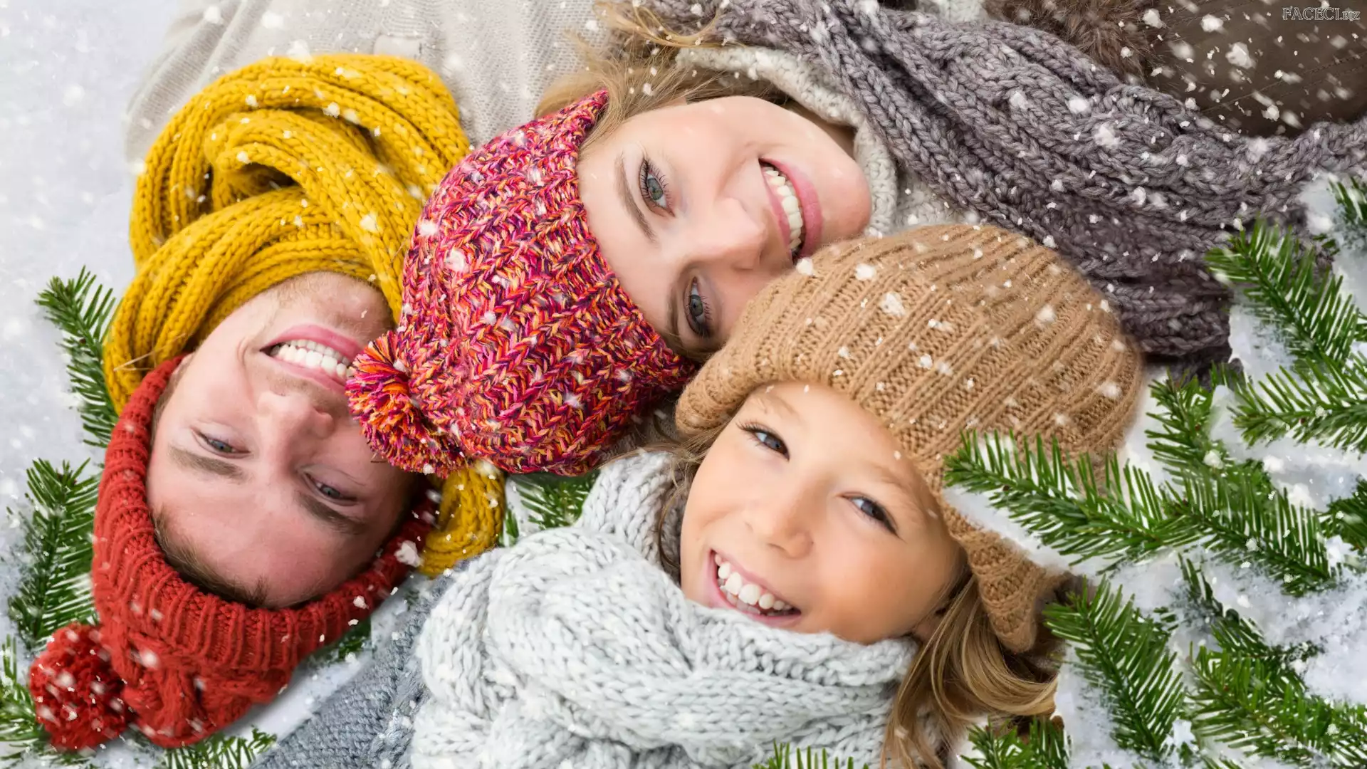 Zabawa, Rodzina, Kobiety, Dwie, Mężczyzna